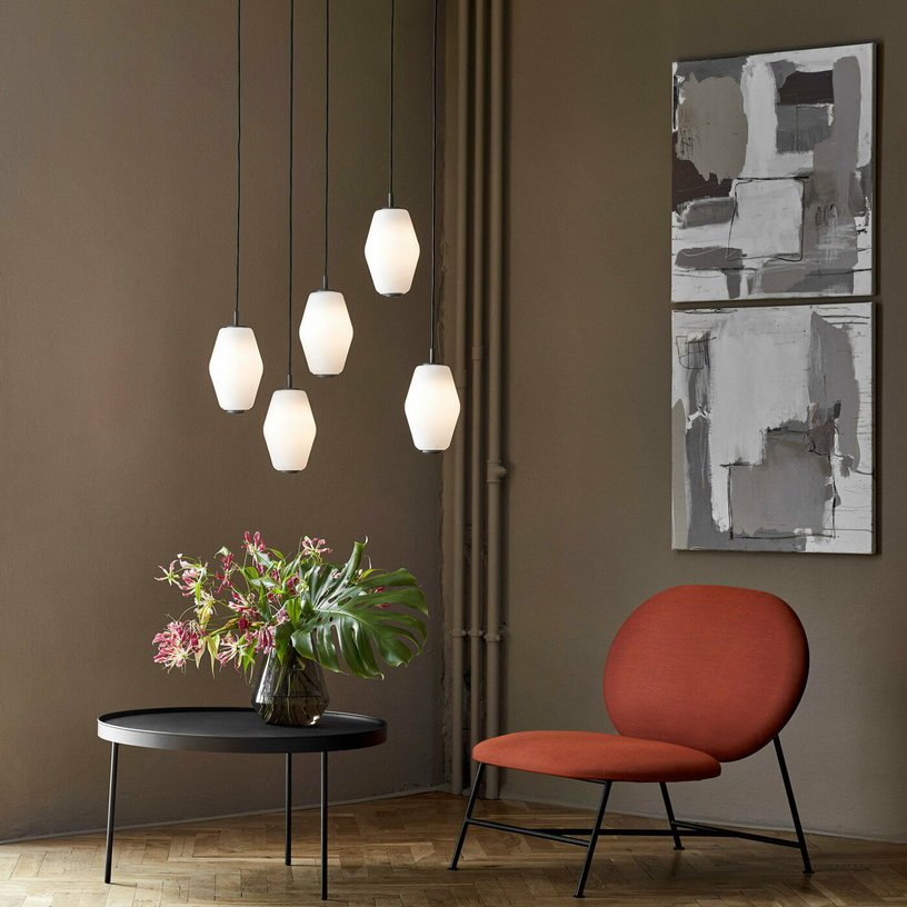 Abat - jour en verre blanc opale taille S Dahl - Northern - The Cool Republic