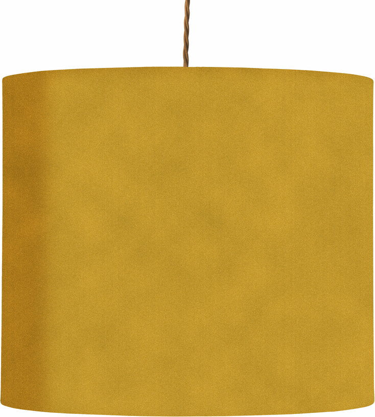 Abat - jour jaune en velours de polyester 35 x 30 cm Rosyta - Ebb & Flow - The Cool Republic