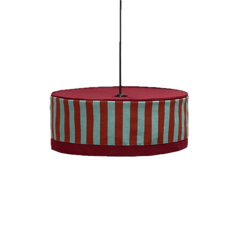 Abat-jour pour suspension en coton bio rouge bleu canard et vert 50 cm Paul - Nobodinoz - The Cool Republic