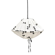Abat-jour pour suspension en lin français à pois noirs 50 cm Yumi - Nobodinoz - The Cool Republic