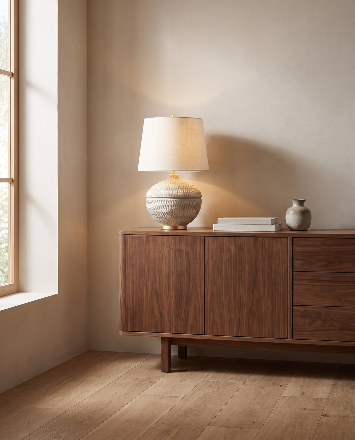 Lampe à poser en acier feuille d'or 39x60cm Katonah - Hudson Valley Lighting en situation