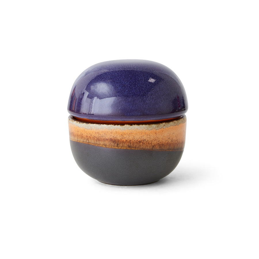 Zuckerdose Steingut Blau - HKLIVING