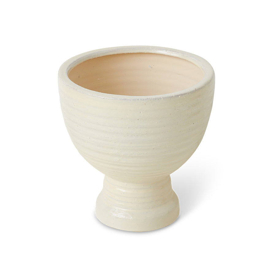 Maceta de gres crema - HKLIVING