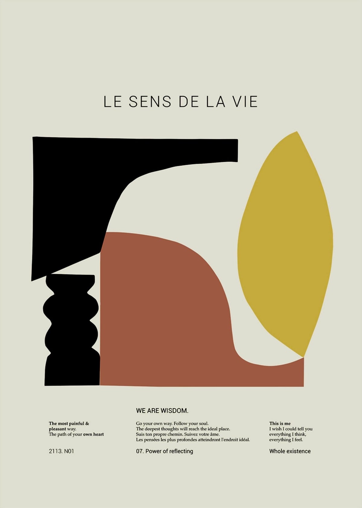 Affiche 50x70 Le sens de la vie - The Poster Club - The Cool Republic