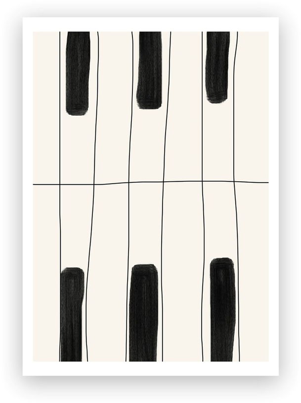 Affiche 50x70 Piano - The Poster Club - The Cool Republic