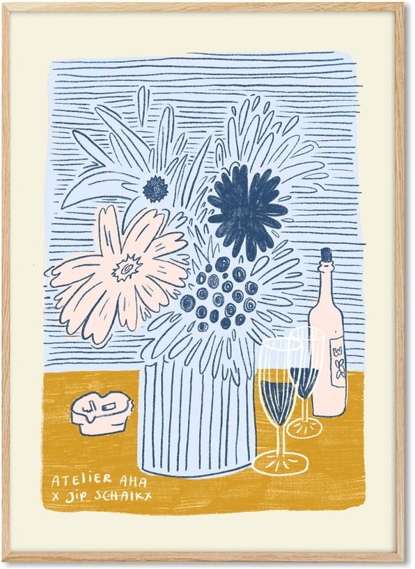 Affiche Anouk 30 x 40 cm Wine & Flowers - PSTR Studio - The Cool Republic