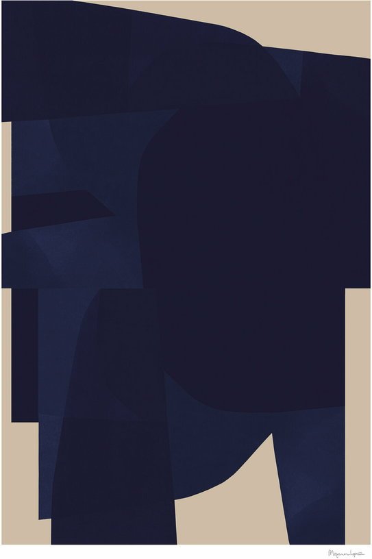 Affiche Berit Mogensen Lopez Blue 30 x 40 cm - The Poster Club - The Cool Republic