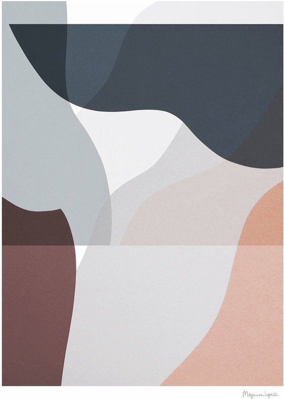 Affiche Berit Mogensen Lopez Soft Lines 02 50 x 70 cm - The Poster Club - The Cool Republic