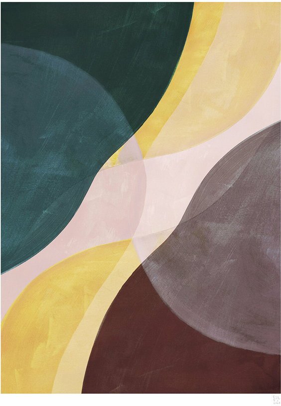 Affiche Berit Mogensen Lopez Yellow Flow 50 x 70 cm - The Poster Club - The Cool Republic