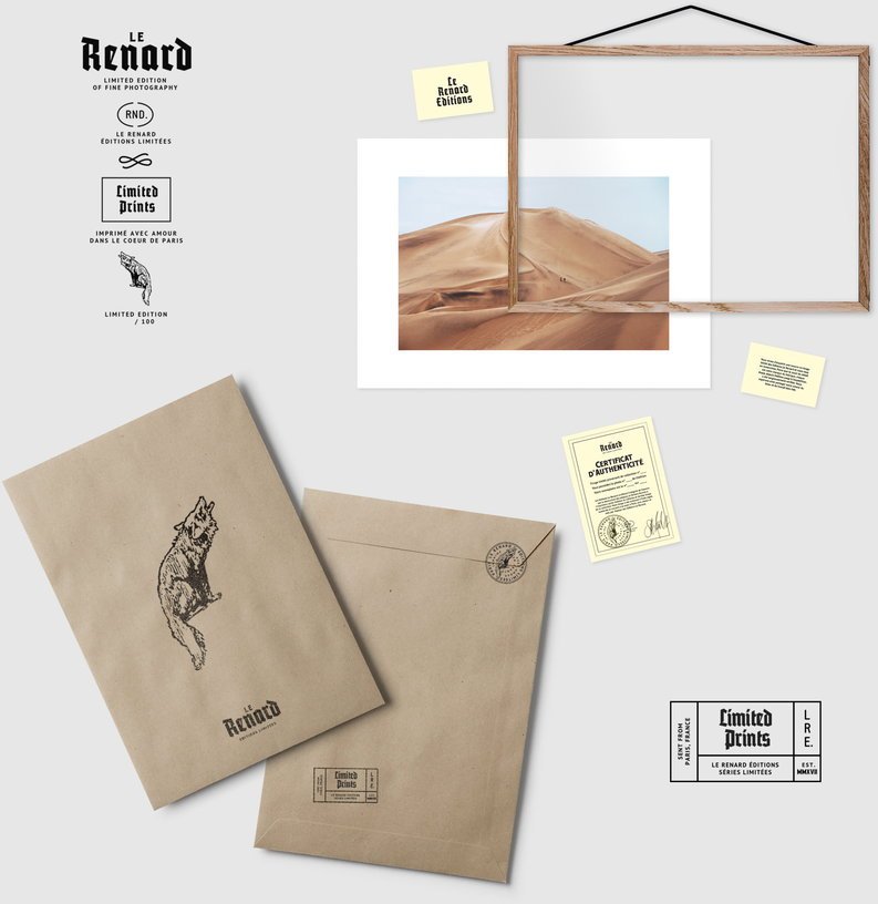 Affiche Canoë encadrée Moebe chêne A2 - Le Renard - The Cool Republic