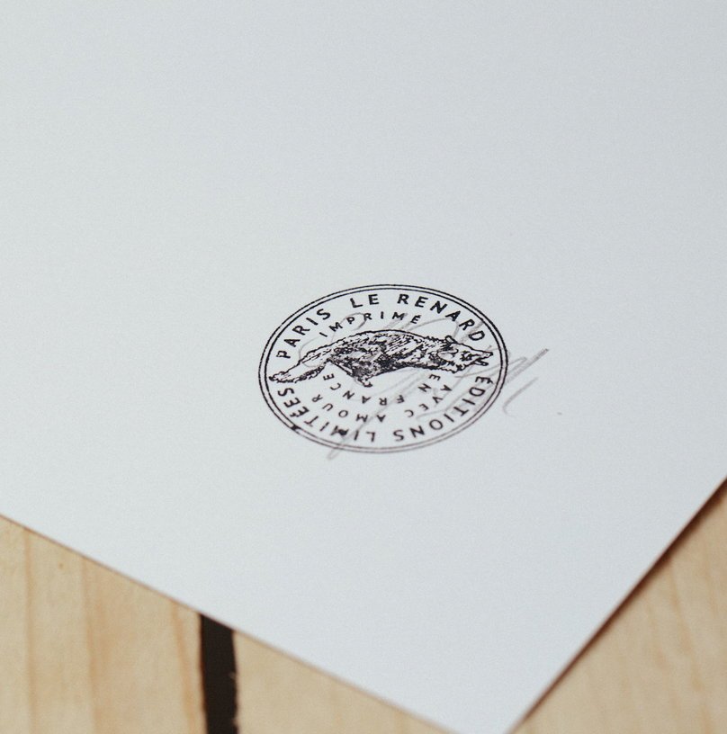 Affiche Down the Canyon encadrée Moebe chêne A2 - Le Renard - The Cool Republic