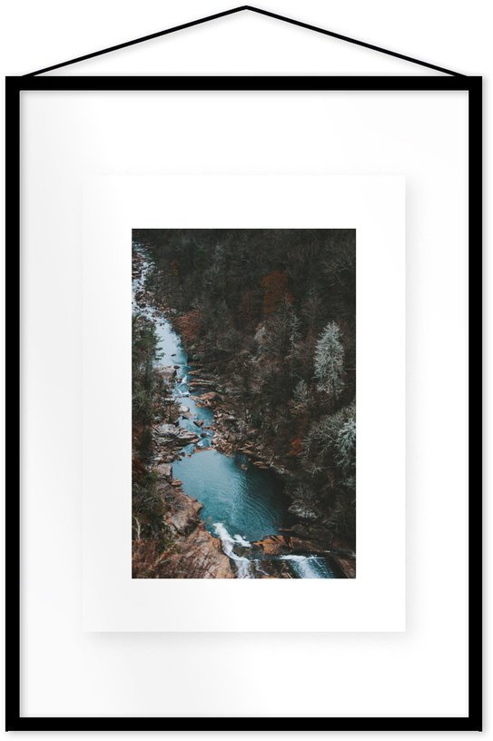 Affiche Down the Canyon encadrée Moebe noir A2 - Le Renard - The Cool Republic