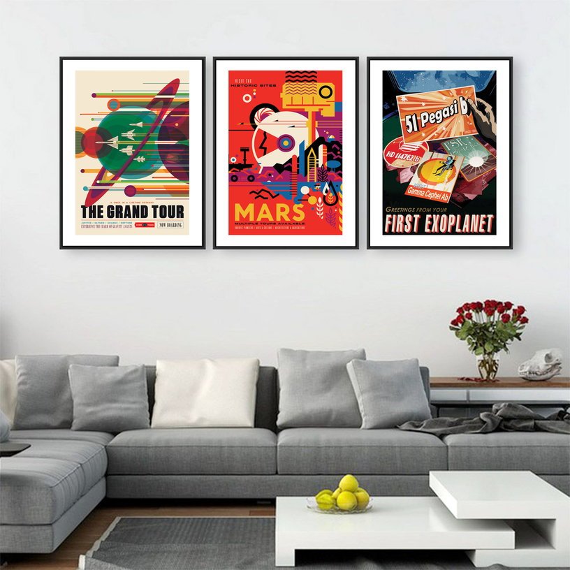 Affiche First Exoplanet 30 x 40 cm - Blue Shaker - The Cool Republic