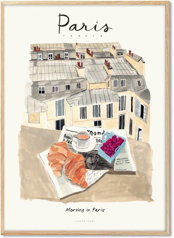 Affiche Laura 50 x 70 cm Morning in Paris - PSTR Studio - The Cool Republic