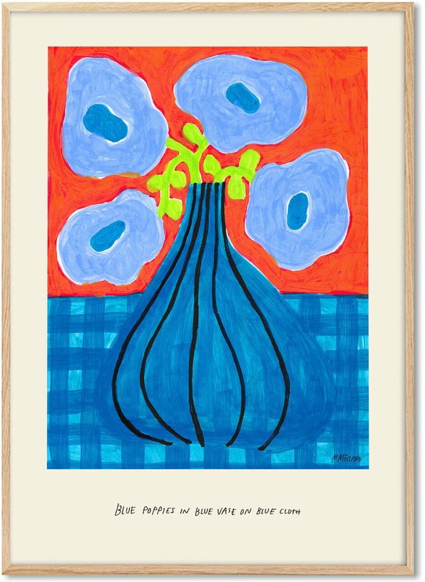 Affiche Madelen 50 x 70 cm Blue Poppies - PSTR Studio - The Cool Republic