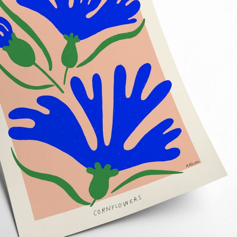 Affiche Madelen 70 x 100 cm Cornflowers - PSTR Studio - The Cool Republic