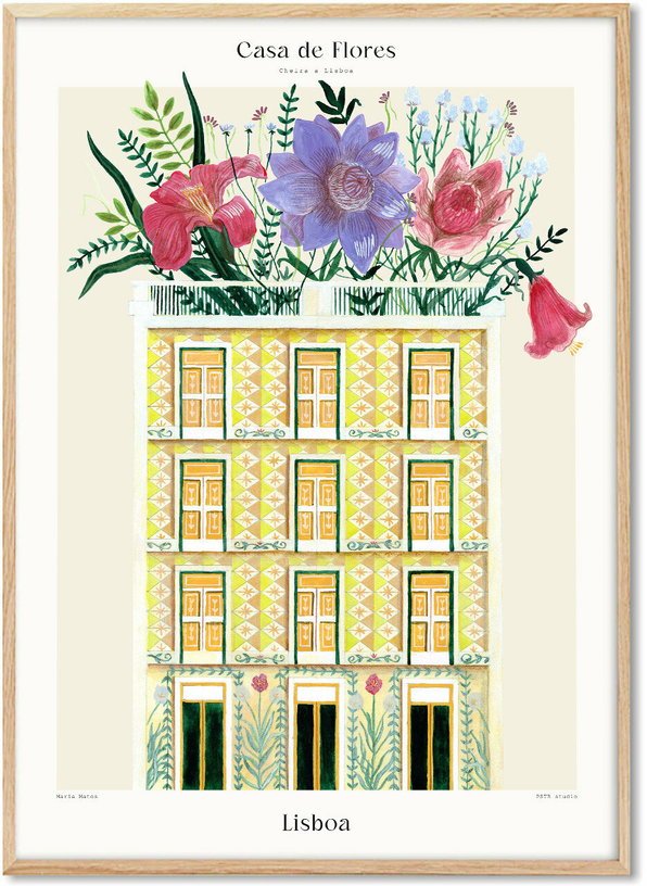Affiche Matos de Flores Casa de - Lisboa 50 x 70 cm - The Cool Republic