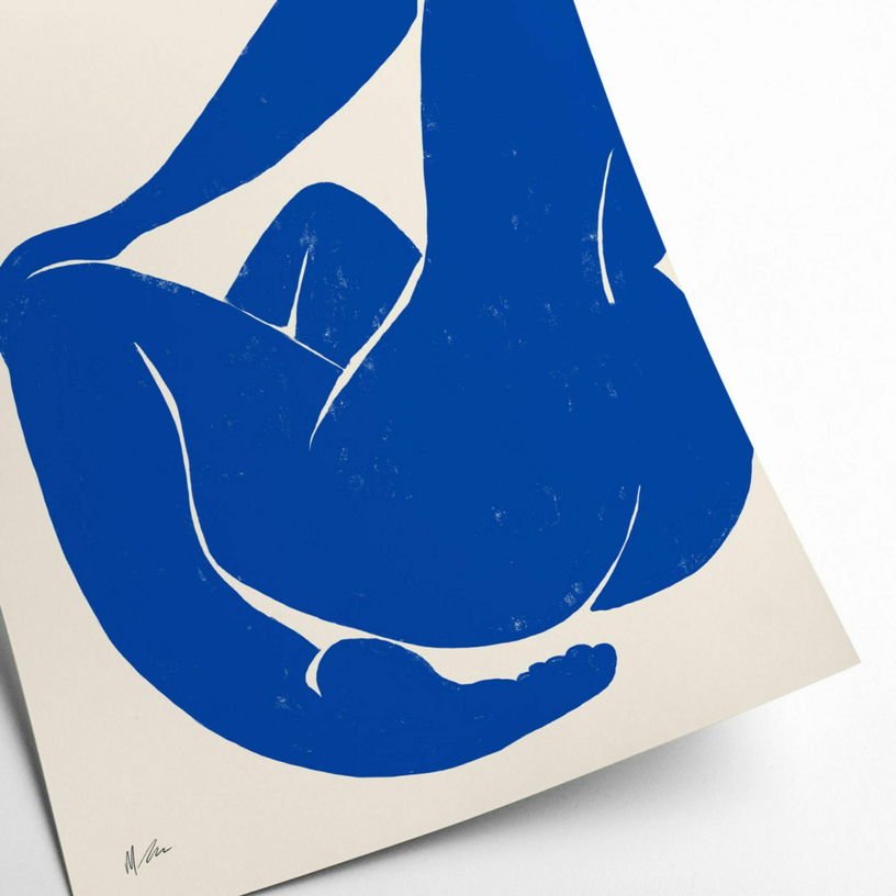 Affiche Michelle 70 x 100 cm Nu Blue - PSTR Studio - The Cool Republic