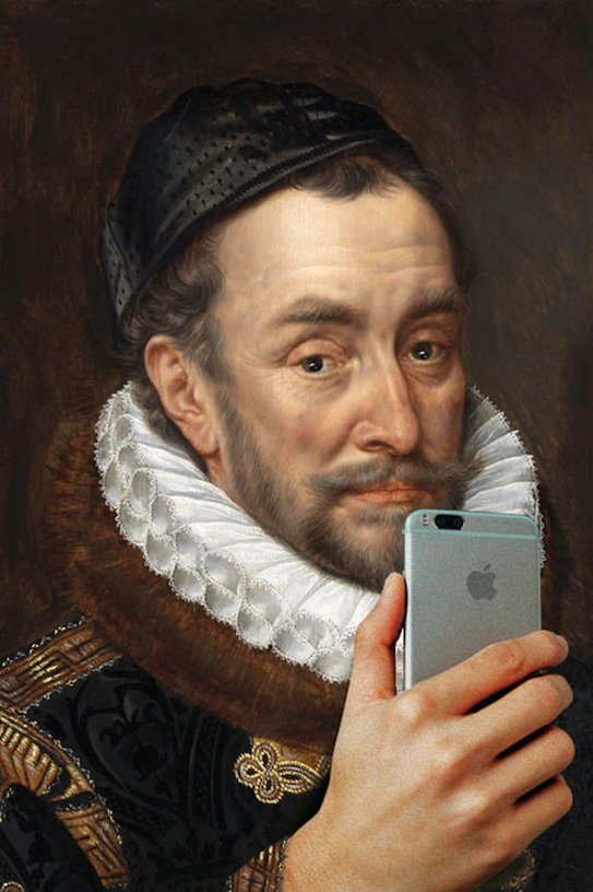 Affiche Smartphone selfie 30 x 40 cm - Blue Shaker - The Cool Republic