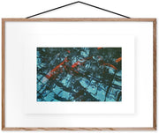 Affiche Tropical Fishes encadrée Moebe chêne A2 - Le Renard - The Cool Republic