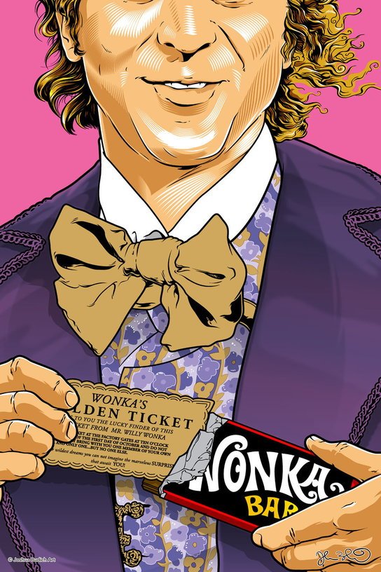 Affiche Wonka 40 x 60 cm Joshua Budich - Blue Shaker - The Cool Republic