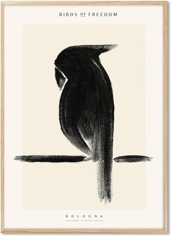 Affiche Yente 30 x 40 cm Birds of Freedom Bologna - PSTR Studio - The Cool Republic