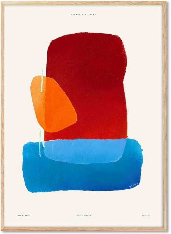 Affiche Yente 50 x 70 cm Balanced stones - PSTR Studio - The Cool Republic