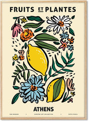 Affiche Zoe Athens 70 x 100 cm Fruits et Plantes - PSTR Studio - The Cool Republic