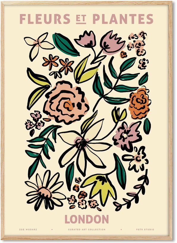 Affiche Zoe London 50 x 70 cm Fleurs et Plantes - PSTR Studio - The Cool Republic