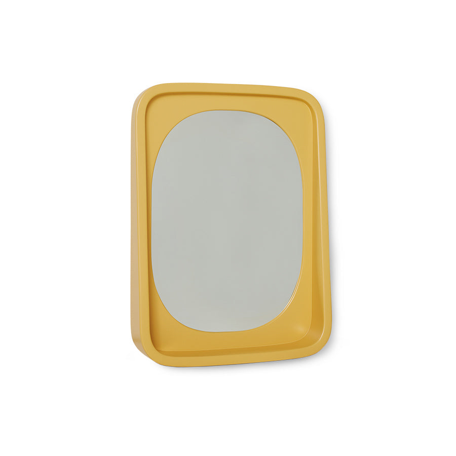Miroir mural jaune Curve Ochre Matt - HKLIVING