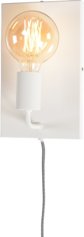 Applique avec prise blanche rectangulaire Madrid - It's about Romi - The Cool Republic