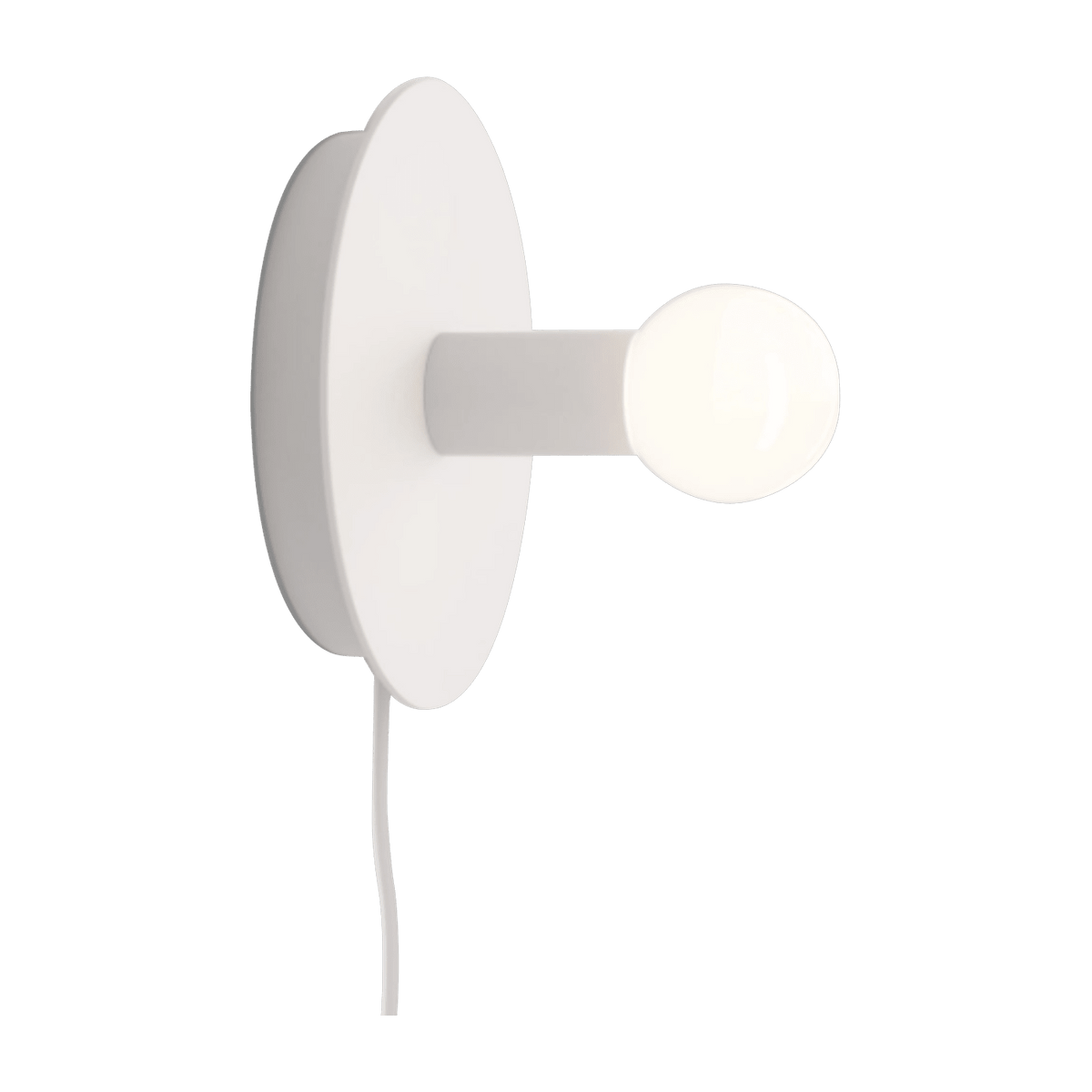 Applique avec prise en acier blanc Dot - Lambert & Fils - The Cool Republic