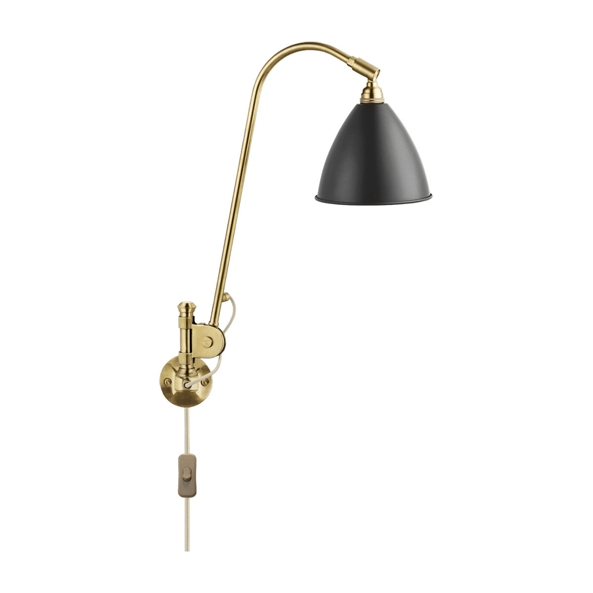 Applique avec prise en laiton et métal noir Bestlite BL6 - Gubi - The Cool Republic