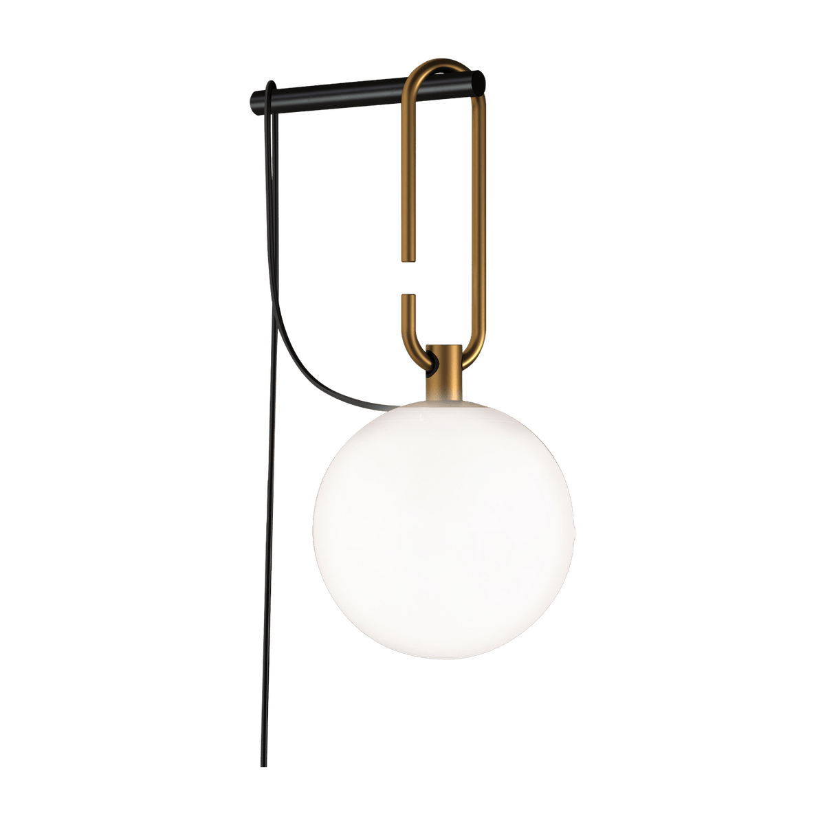 Applique avec prise en laiton Nh wall - Artemide - The Cool Republic
