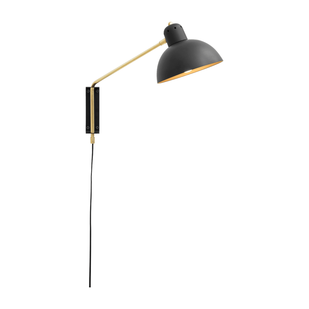 Applique avec prise en laiton noir 47 cm Waldorf - Lambert & Fils - The Cool Republic