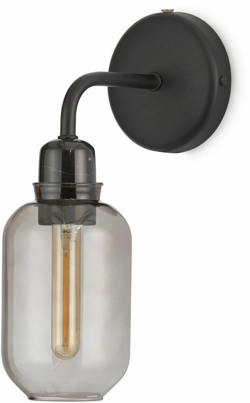 Applique avec prise en marbre et verre fumé noire Amp Smoke/noir - Normann Copenhagen - The Cool Republic