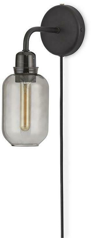 Applique avec prise en marbre et verre fumé noire Amp Smoke/noir - Normann Copenhagen - The Cool Republic