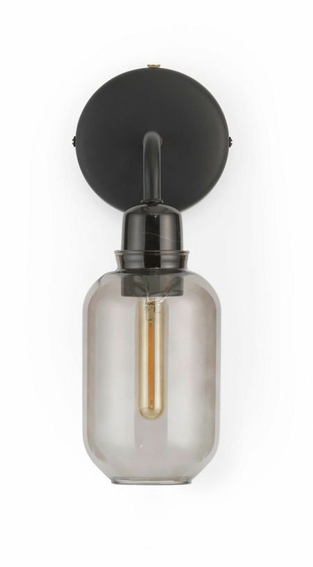 Applique avec prise en marbre et verre fumé noire Amp Smoke/noir - Normann Copenhagen - The Cool Republic
