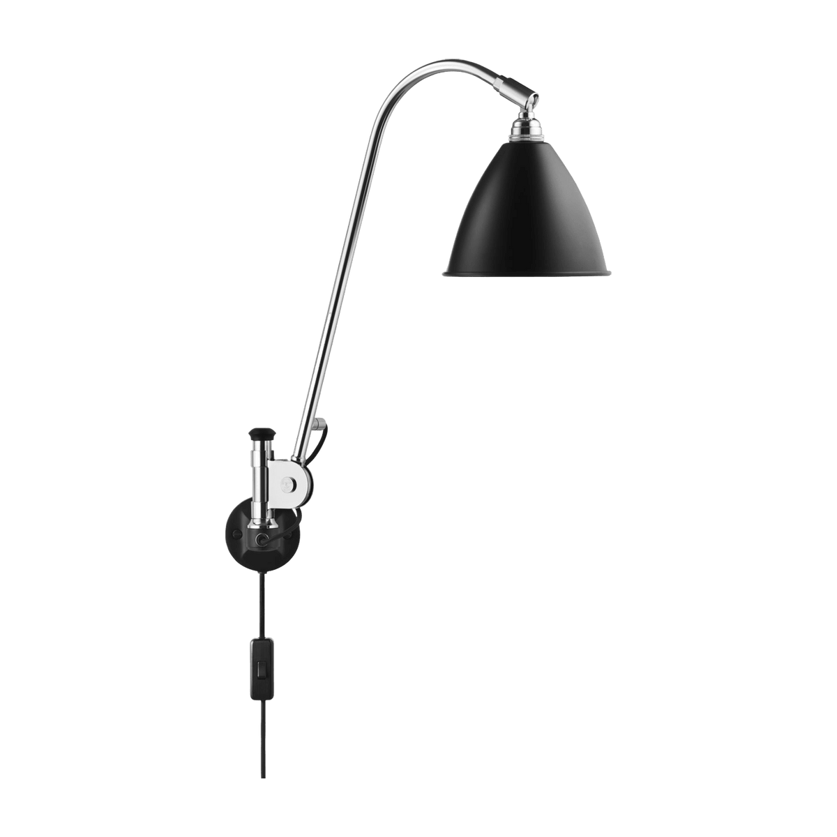 Applique avec prise en métal chromé et noir Bestlite BL6 - Gubi - The Cool Republic