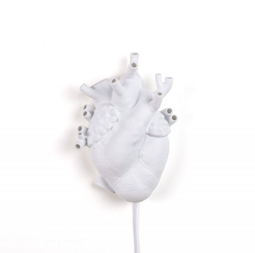 Applique avec prise en porcelaine blanc Love in Bloom - Seletti - The Cool Republic
