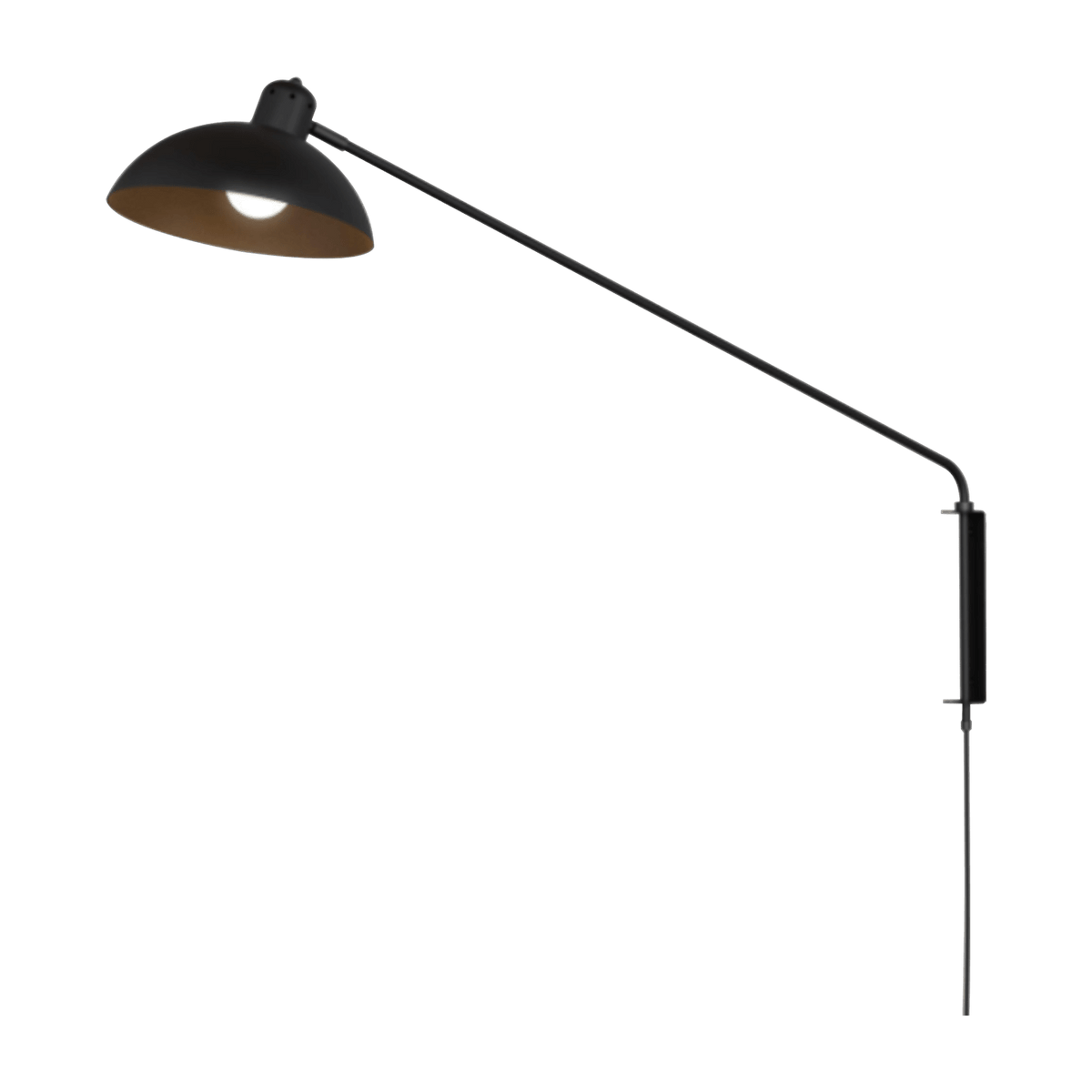 Applique avec prise graphite noir 122 cm Waldorf - Lambert & Fils - The Cool Republic