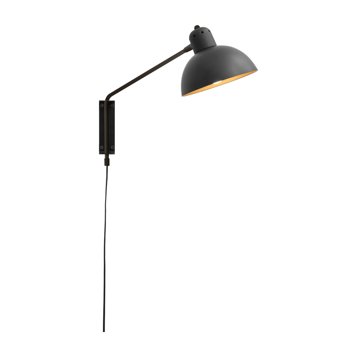 Applique avec prise graphite noir 47 cm Waldorf - Lambert & Fils - The Cool Republic