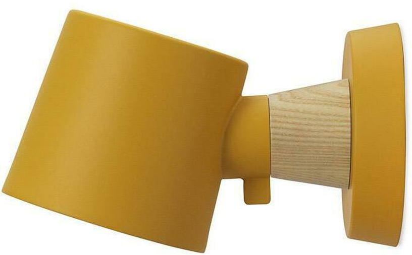 Applique câblée jaune en acier et frêne Rise Hardwired - Normann Copenhagen - The Cool Republic