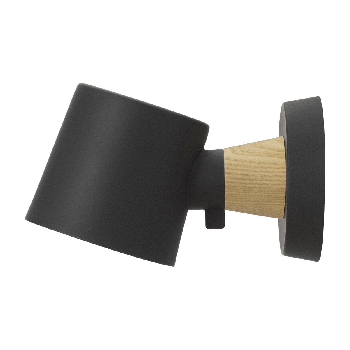 Applique câblée noire en acier et frêne Rise Hardwired - Normann Copenhagen - The Cool Republic