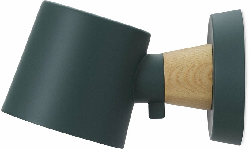 Applique câblée verte en acier et frêne Rise Hardwired - Normann Copenhagen - The Cool Republic