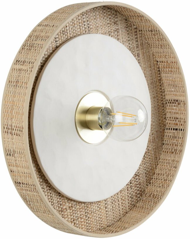 Applique cylindrique blanche 40 cm Portinatx - Market set - The Cool Republic