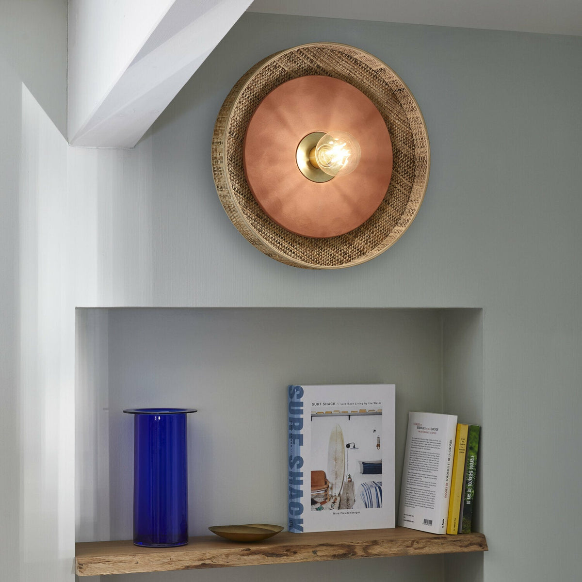 Applique cylindrique terracotta 40 cm Portinatx - Market set - The Cool Republic