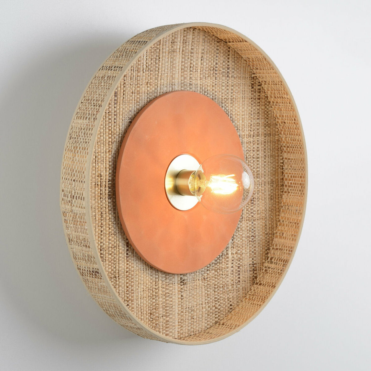 Cylindrical wall lamp terracotta 50 cm Portinatx - Market Set - The Cool Republic