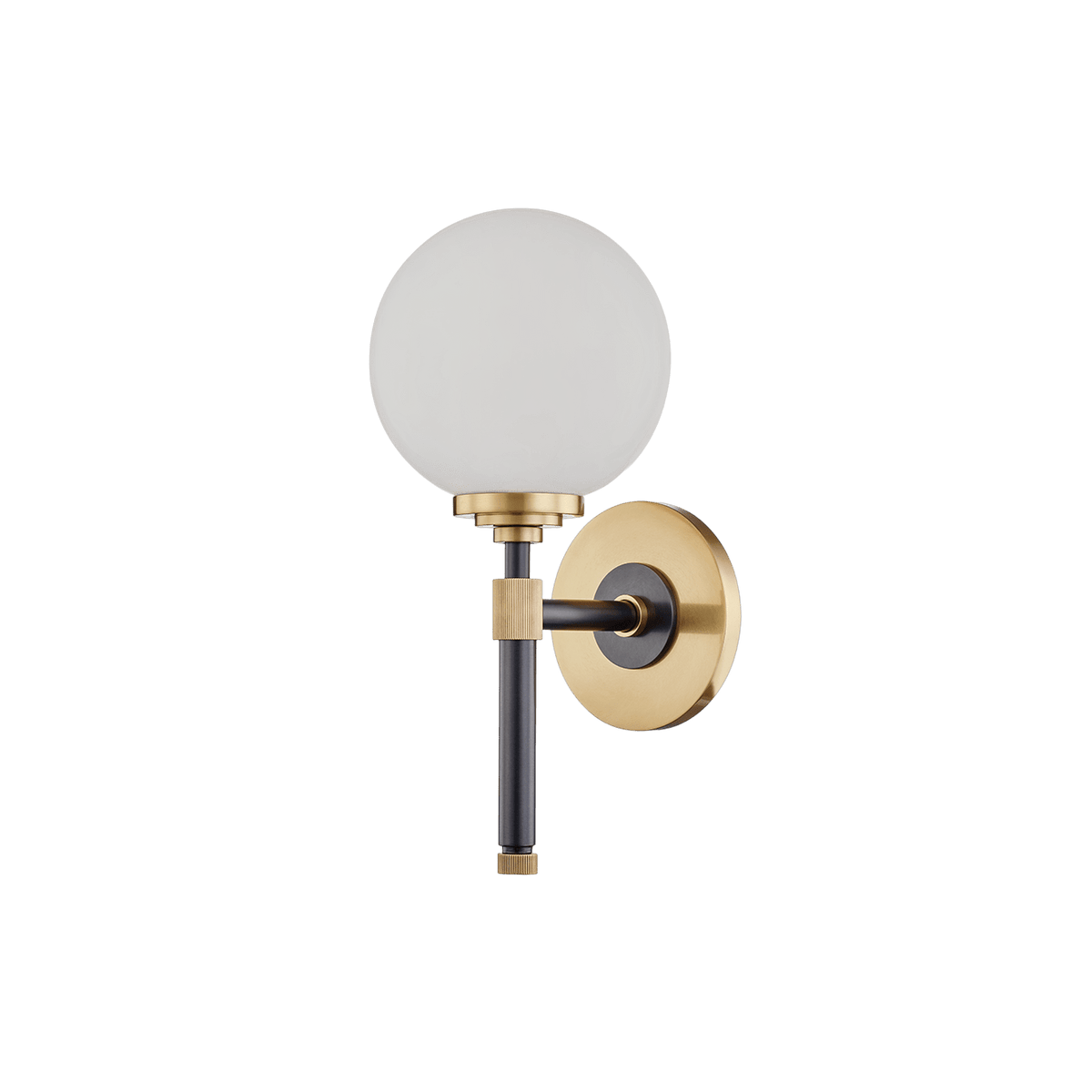 Applique de salle de bain en acier laiton vieilli et bronze ancien 15x32cm Bowery - Hudson Valley Lighting - The Cool Republic