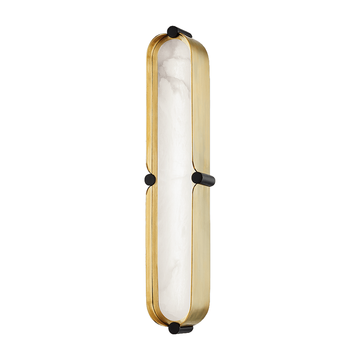 Applique de salle de bain en laiton laiton vieilli et noir 8x41cm Tribeca - Hudson Valley Lighting - The Cool Republic